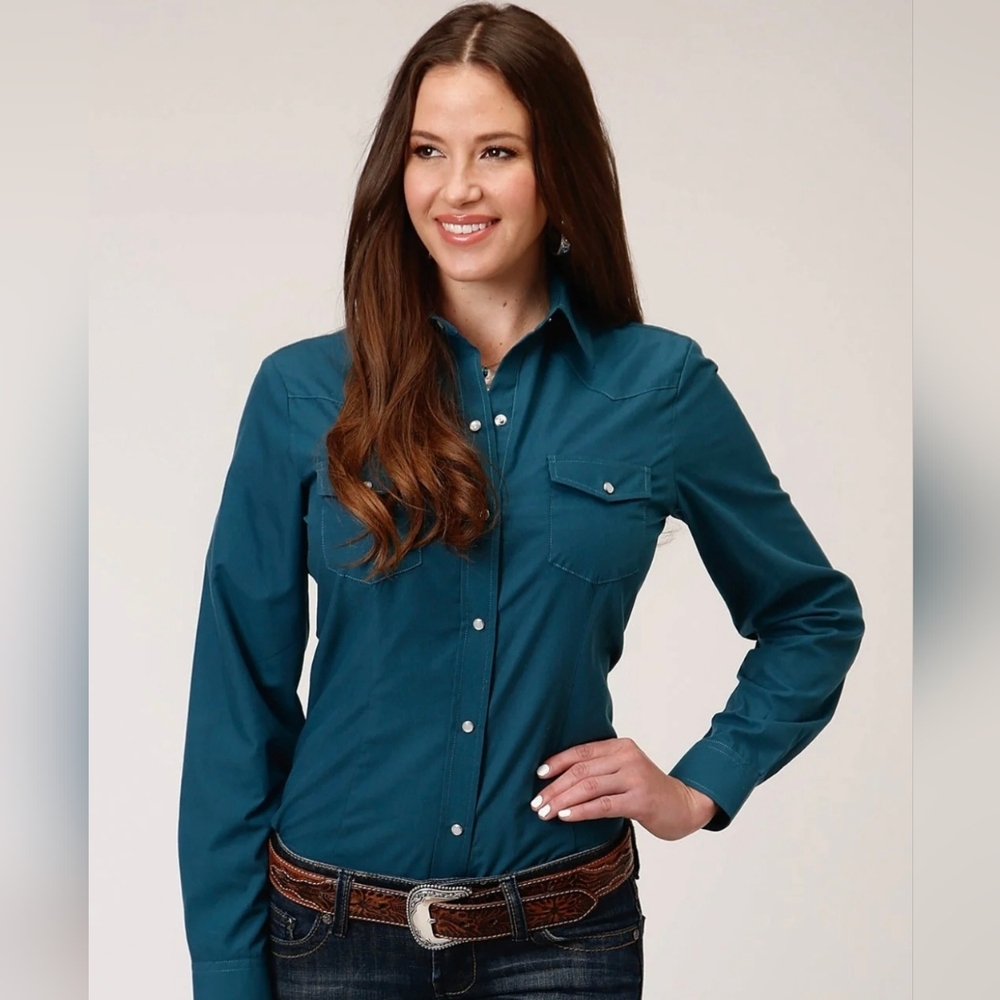 Roper Teal Button-Up Shirt